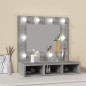 vidaXL Spiegelschrank mit LED Grau Sonoma 60x31,5x62 cm vidaXL Spiegelschrank mit LED Grau Sonoma 60x31,5x62 cm