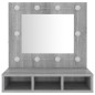 vidaXL Spiegelschrank mit LED Grau Sonoma 60x31,5x62 cm vidaXL Spiegelschrank mit LED Grau Sonoma 60x31,5x62 cm