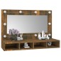 vidaXL Spiegelschrank mit LED Räuchereiche 90x31,5x62 cm vidaXL Spiegelschrank mit LED Räuchereiche 90x31,5x62 cm
