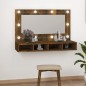 vidaXL Spiegelschrank mit LED Räuchereiche 90x31,5x62 cm vidaXL Spiegelschrank mit LED Räuchereiche 90x31,5x62 cm