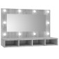 vidaXL Spiegelschrank mit LED Grau Sonoma 90x31,5x62 cm vidaXL Spiegelschrank mit LED Grau Sonoma 90x31,5x62 cm