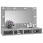 vidaXL Spiegelschrank mit LED Grau Sonoma 90x31,5x62 cm vidaXL Spiegelschrank mit LED Grau Sonoma 90x31,5x62 cm