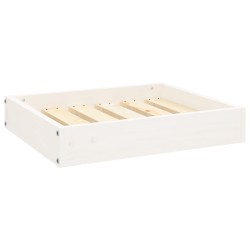 vidaXL Hundebett Weiß 51,5x44x9 cm Massivholz Kiefer
