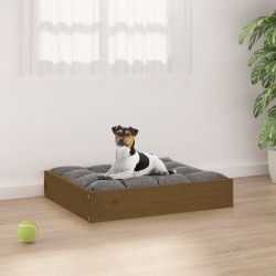 vidaXL Hundebett Honigbraun 51,5x44x9 cm Massivholz Kiefer