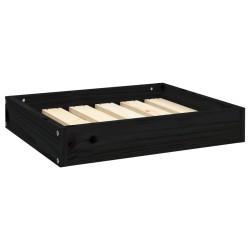 vidaXL Hundebett Schwarz 51,5x44x9 cm Massivholz Kiefer