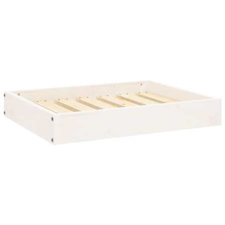 vidaXL Hundebett Weiß 61,5x49x9 cm Massivholz Kiefer
