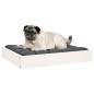 vidaXL Hundebett Weiß 61,5x49x9 cm Massivholz Kiefer vidaXL Hundebett Weiß 61,5x49x9 cm Massivholz Kiefer