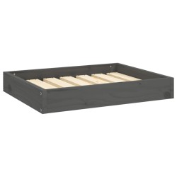 vidaXL Hundebett Grau 61,5x49x9 cm Massivholz Kiefer