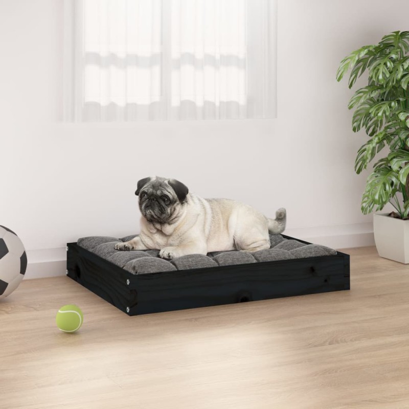 vidaXL Hundebett Schwarz 61,5x49x9 cm Massivholz Kiefer vidaXL Hundebett Schwarz 61,5x49x9 cm Massivholz Kiefer