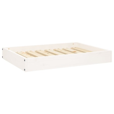 vidaXL Hundebett Weiß 71,5x54x9 cm Massivholz Kiefer