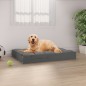 vidaXL Hundebett Grau 71,5x54x9 cm Massivholz Kiefer vidaXL Hundebett Grau 71,5x54x9 cm Massivholz Kiefer
