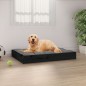 vidaXL Hundebett Schwarz 71,5x54x9 cm Massivholz Kiefer vidaXL Hundebett Schwarz 71,5x54x9 cm Massivholz Kiefer