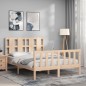 Massivholzbett mit Kopfteil 140x190 cm Massivholzbett mit Kopfteil 140x190 cm