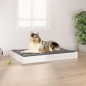 vidaXL Hundebett Weiß 91,5x64x9 cm Massivholz Kiefer vidaXL Hundebett Weiß 91,5x64x9 cm Massivholz Kiefer