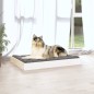 vidaXL Hundebett Weiß 91,5x64x9 cm Massivholz Kiefer vidaXL Hundebett Weiß 91,5x64x9 cm Massivholz Kiefer