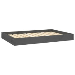 vidaXL Hundebett Grau 91,5x64x9 cm Massivholz Kiefer