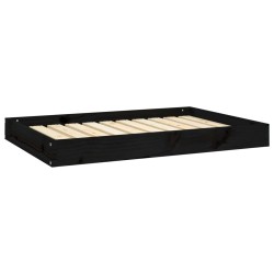 vidaXL Hundebett Schwarz 91,5x64x9 cm Massivholz Kiefer