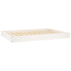 vidaXL Hundebett Weiß 101,5x74x9 cm Massivholz Kiefer