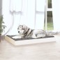 vidaXL Hundebett Weiß 101,5x74x9 cm Massivholz Kiefer vidaXL Hundebett Weiß 101,5x74x9 cm Massivholz Kiefer