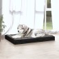 vidaXL Hundebett Schwarz 101,5x74x9 cm Massivholz Kiefer vidaXL Hundebett Schwarz 101,5x74x9 cm Massivholz Kiefer