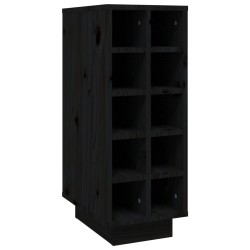 vidaXL Weinregal Schwarz 23x34x61 cm Massivholz Kiefer