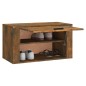 vidaXL Wand-Schuhschrank Räuchereiche 70x35x38 cm Massivholz Kiefer vidaXL Wand-Schuhschrank Räuchereiche 70x35x38 cm Massivholz Kiefer