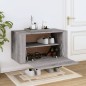 vidaXL Wand-Schuhschrank Grau Sonoma 70x35x38 cm Massivholz Kiefer