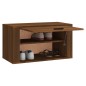 vidaXL Wand-Schuhschrank Braun Eichen-Optik 70x35x38 cm Massivholz vidaXL Wand-Schuhschrank Braun Eichen-Optik 70x35x38 cm Massivholz