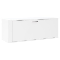 vidaXL Wand-Schuhschrank Weiß 100x35x38 cm Holzwerkstoff