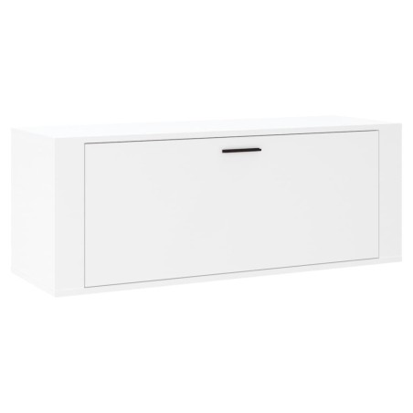 vidaXL Wand-Schuhschrank Weiß 100x35x38 cm Holzwerkstoff
