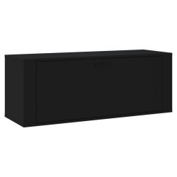 vidaXL Wand-Schuhschrank Schwarz 100x35x38 cm Holzwerkstoff