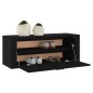 vidaXL Wand-Schuhschrank Schwarz 100x35x38 cm Holzwerkstoff vidaXL Wand-Schuhschrank Schwarz 100x35x38 cm Holzwerkstoff