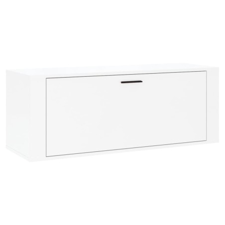 vidaXL Wand-Schuhschrank Hochglanz-Weiß 100x35x38 cm Holzwerkstoff