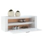 vidaXL Wand-Schuhschrank Hochglanz-Weiß 100x35x38 cm Holzwerkstoff vidaXL Wand-Schuhschrank Hochglanz-Weiß 100x35x38 cm Holzwerkstoff