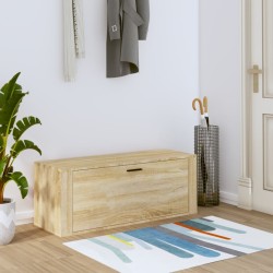 vidaXL Wand-Schuhschrank Sonoma-Eiche 100x35x38 cm Holzwerkstoff