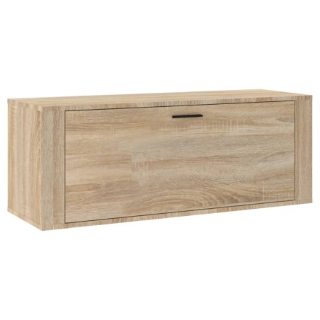 vidaXL Wand-Schuhschrank Sonoma-Eiche 100x35x38 cm Holzwerkstoff