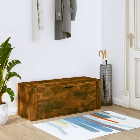 vidaXL Wand-Schuhschrank Räuchereiche 100x35x38 cm Holzwerkstoff