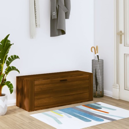 vidaXL Wand-Schuhschrank Braun Eichen-Optik 100x35x38 cm Holzwerkstoff