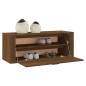 vidaXL Wand-Schuhschrank Braun Eichen-Optik 100x35x38 cm Holzwerkstoff vidaXL Wand-Schuhschrank Braun Eichen-Optik 100x35x38 cm Holzwerkstoff