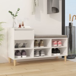 vidaXL Schuhregal Weiß 102x36x60 cm Holzwerkstoff