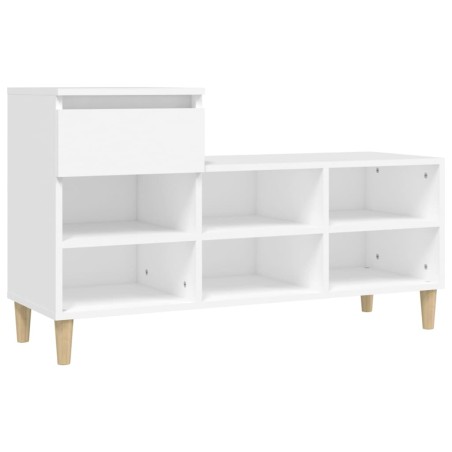 vidaXL Schuhregal Weiß 102x36x60 cm Holzwerkstoff