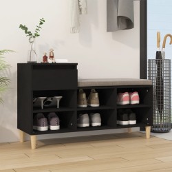 vidaXL Schuhregal Schwarz 102x36x60 cm Holzwerkstoff