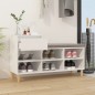 vidaXL Schuhregal Hochglanz-Weiß 102x36x60 cm Holzwerkstoff vidaXL Schuhregal Hochglanz-Weiß 102x36x60 cm Holzwerkstoff