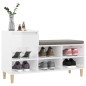 vidaXL Schuhregal Hochglanz-Weiß 102x36x60 cm Holzwerkstoff vidaXL Schuhregal Hochglanz-Weiß 102x36x60 cm Holzwerkstoff