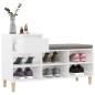 vidaXL Schuhregal Hochglanz-Weiß 102x36x60 cm Holzwerkstoff vidaXL Schuhregal Hochglanz-Weiß 102x36x60 cm Holzwerkstoff