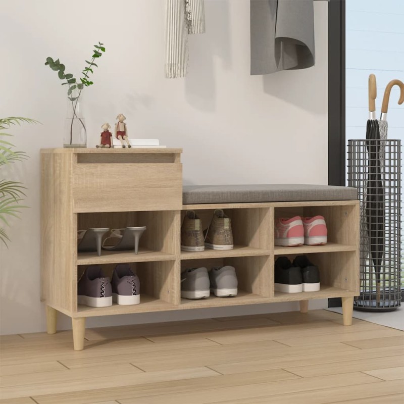 vidaXL Schuhregal Sonoma-Eiche 102x36x60 cm Holzwerkstoff vidaXL Schuhregal Sonoma-Eiche 102x36x60 cm Holzwerkstoff