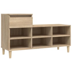 vidaXL Schuhregal Sonoma-Eiche 102x36x60 cm Holzwerkstoff