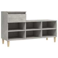 vidaXL Schuhregal Betongrau 102x36x60 cm Holzwerkstoff