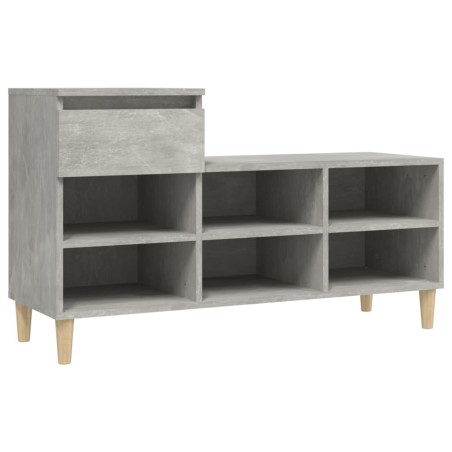 vidaXL Schuhregal Betongrau 102x36x60 cm Holzwerkstoff
