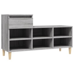 vidaXL Schuhregal Grau Sonoma 102x36x60 cm Holzwerkstoff
